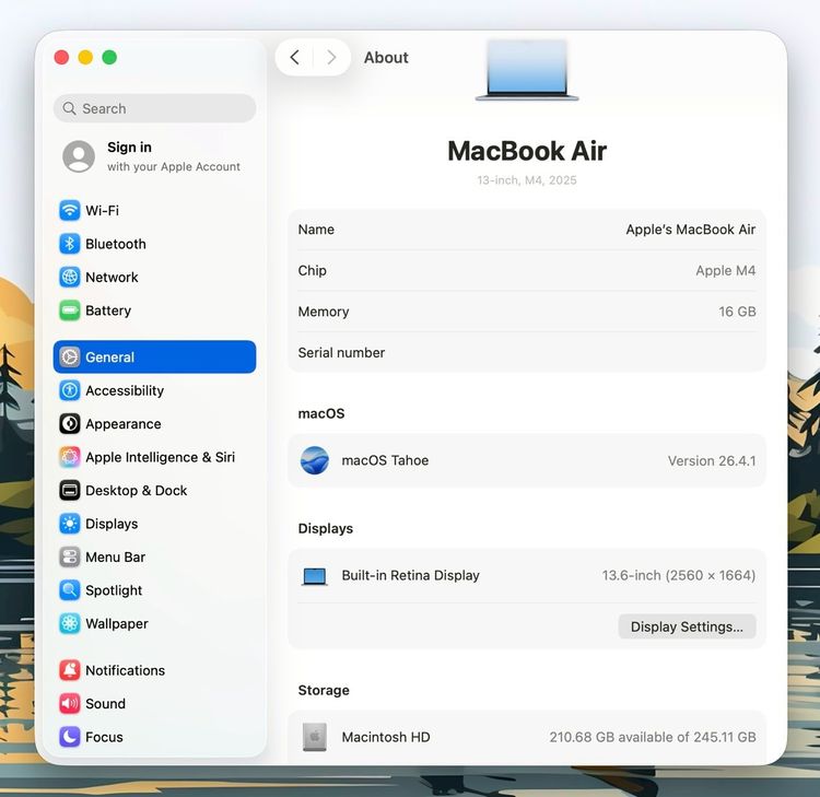 MacBook Air 13.6-inch M4 2025 Ram16GB SSD256GB SkyBlue apple care 29 April 2027  รูปที่ 12