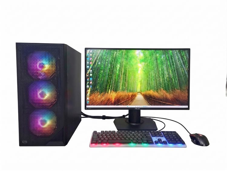 Intel วินโดว์ 8 กิกะไบต์ HDMI ใช่ คอมพิวเตอร์ครบชุด i5 Gen8 8400 จอใหญ่ 27" ASUS การ์ดจอ GT1030 SSD 240 HDD 1TB พร้อมใช้งาน