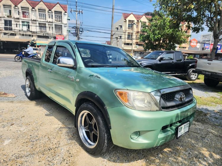 Toyota Hilux Vigo 2005 2.5 G Pickup ดีเซล ไม่ติดแก๊ส เกียร์ธรรมดา เขียว รูปที่ 4