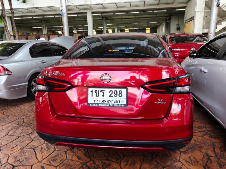 Nissan Almera 2020 1.0 V Sedan เบนซิน ไม่ติดแก๊ส เกียร์อัตโนมัติ แดง รูปที่ 4