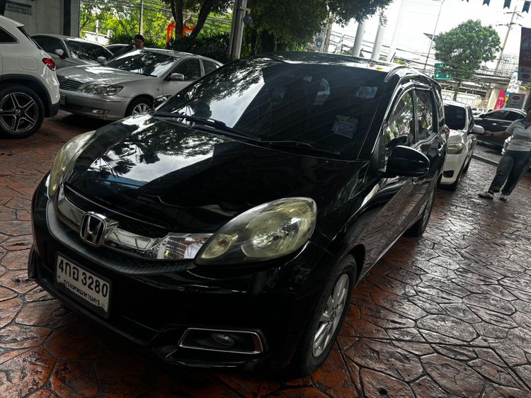 Honda Mobilio 2015 1.5 V Sedan เบนซิน ไม่ติดแก๊ส เกียร์อัตโนมัติ ดำ รูปที่ 3