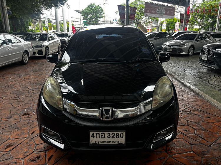 Honda Mobilio 2015 1.5 V Sedan เบนซิน ไม่ติดแก๊ส เกียร์อัตโนมัติ ดำ รูปที่ 2