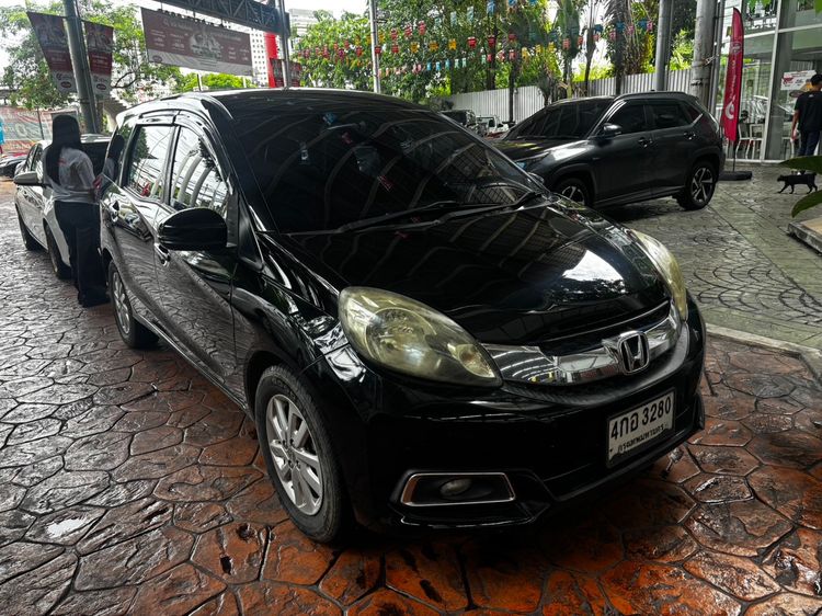 Honda Mobilio 2015 1.5 V Sedan เบนซิน ไม่ติดแก๊ส เกียร์อัตโนมัติ ดำ