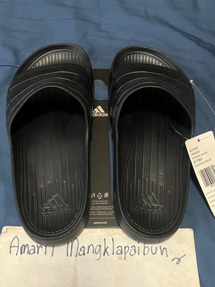ดำ อื่นๆ UK 7 | EU 40 2/3 | US 8.5 รองเท้าแตะ adidas