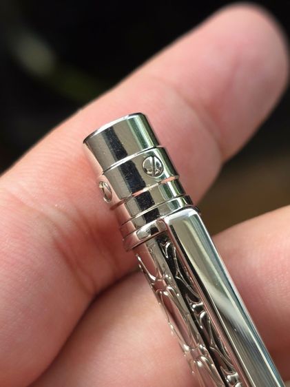 ปากกา Cartier ด้านแกะลายโลโก้ Cartier ด้ามเงิน ระบบหมุน รูปที่ 7