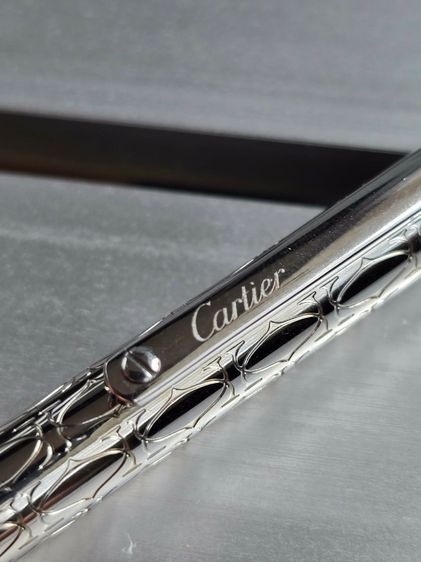 ปากกา Cartier ด้านแกะลายโลโก้ Cartier ด้ามเงิน ระบบหมุน รูปที่ 11