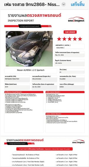 Nissan Almera 2020 1.2 E Sportech Sedan เบนซิน เกียร์อัตโนมัติ ดำ รูปที่ 2