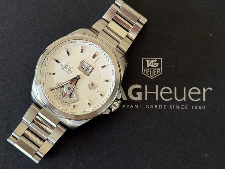 AG Heuer Grand Carrera Automatic Caliber 8 RS GMT Grande Date White Dial 43 mm WAV5112.BA0901  รูปที่ 9
