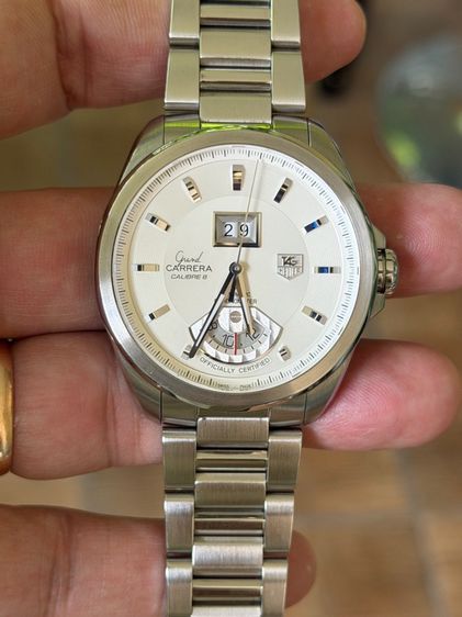 AG Heuer Grand Carrera Automatic Caliber 8 RS GMT Grande Date White Dial 43 mm WAV5112.BA0901  รูปที่ 10