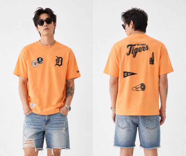เสื้อยืดคอกลม New Era สีส้ม มือ 1 รูปที่ 12