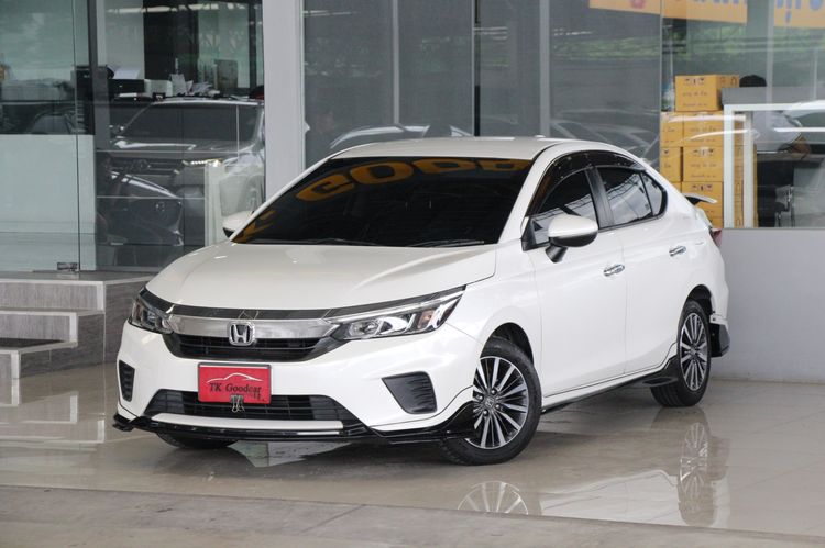 Honda City 2021 1.0 SV Sedan เบนซิน ไม่ติดแก๊ส เกียร์อัตโนมัติ ขาว