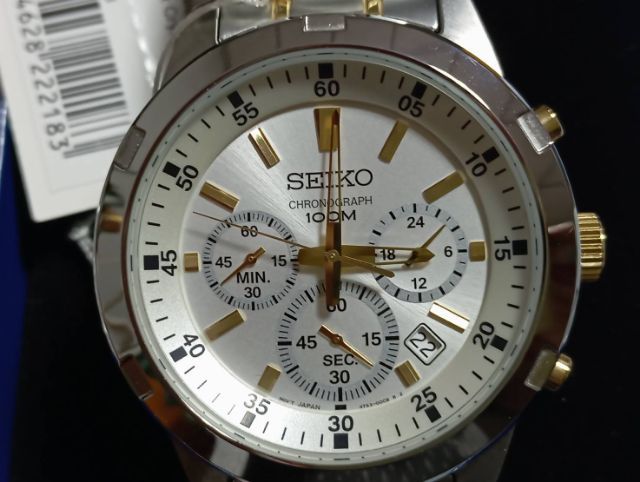ขาว นาฬิกาชาย SEIKO CHRONOGRAPH QUARTZ รุ่น SKS607P1 ของแท้ สภายใหม่อุปกรณ์ครบ


