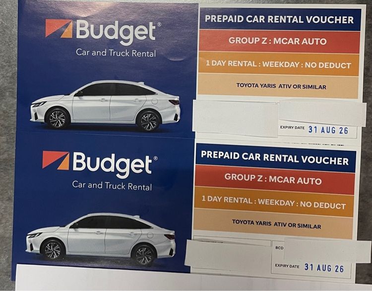voucher Budget car
