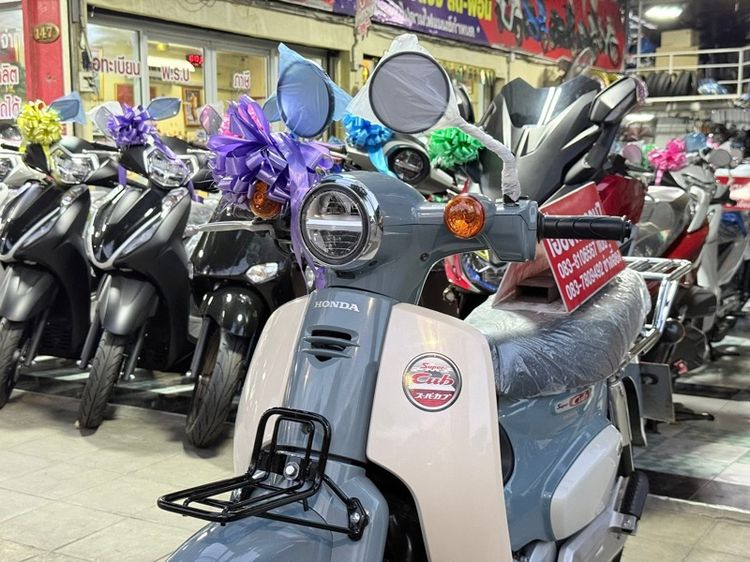 SUPER CUB เทา-ขาว ปี68 ดิสหน้า-หลังดั้ม รูปที่ 2