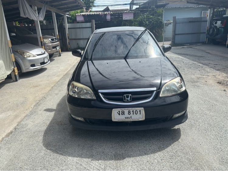 Honda Civic 2003 Sedan เบนซิน ไม่ติดแก๊ส เกียร์อัตโนมัติ ดำ รูปที่ 3