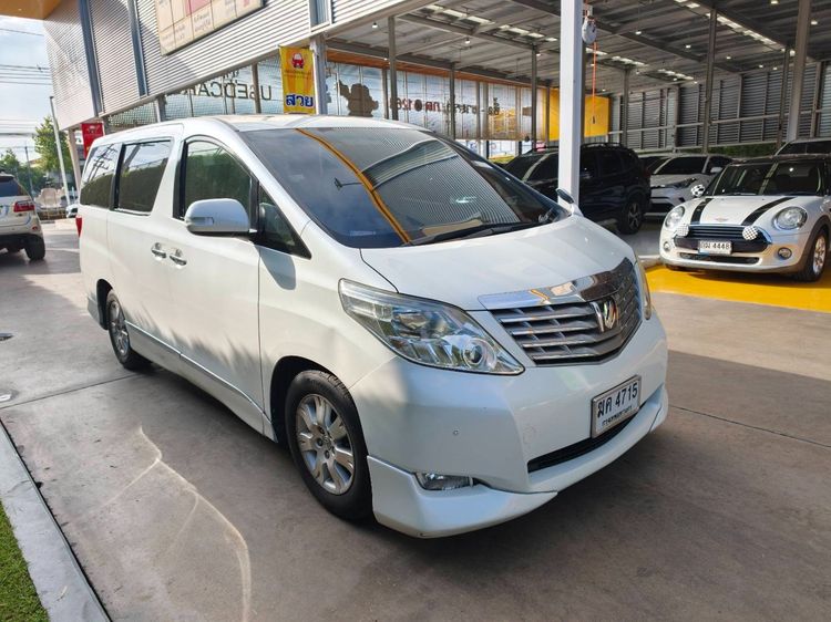 Toyota Alphard 2009 2.4 V Van เบนซิน ไม่ติดแก๊ส เกียร์อัตโนมัติ ขาว