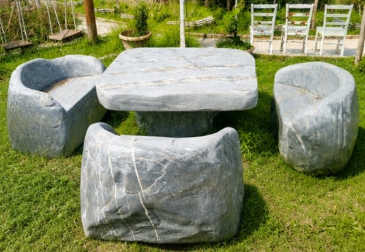 Stone table set รูปที่ 2