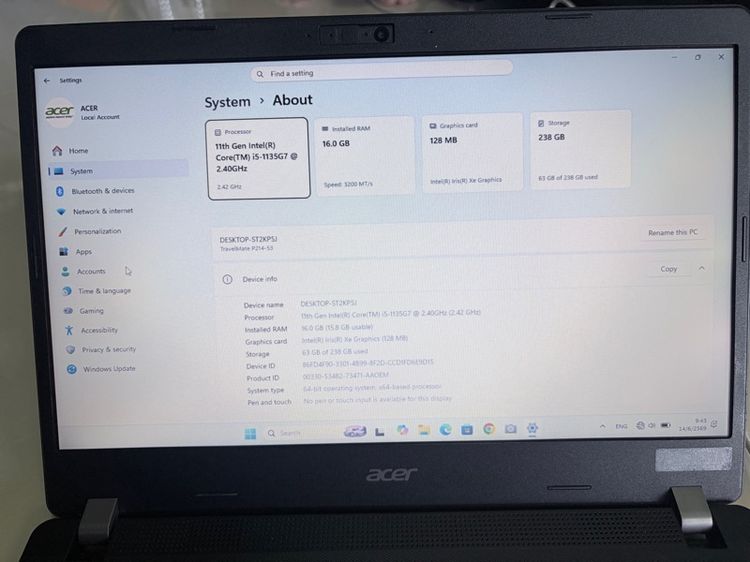 Notebook Acer Travelmate P214 รูปที่ 2