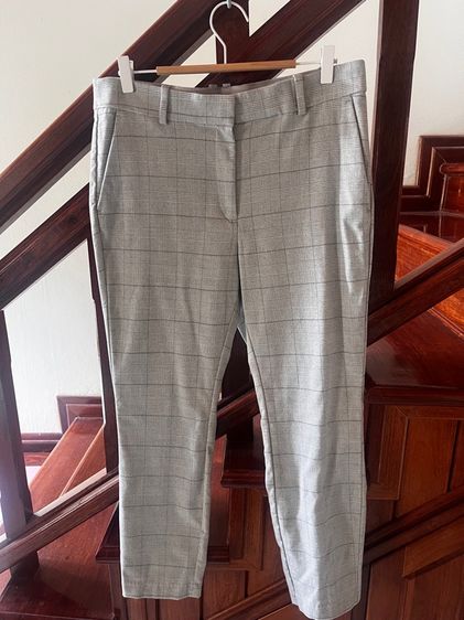 เทา EU 44 👖💢กางเกงสแล็ค Size Eur 44 (แบรนด์ Hแอนด์M)