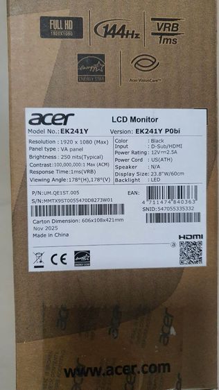 Monitor Acer 23.8 inch รูปที่ 3