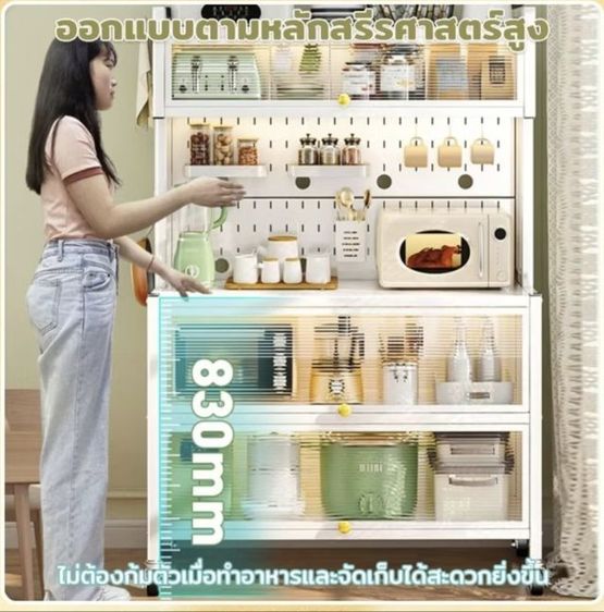 อื่นๆ ชั้นวางของในครัวสีขาว 5 ชั้น มือสอง 