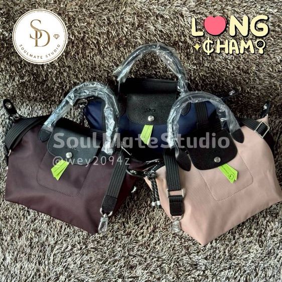 (การ์ด.ถุงกระดาษ) กระเป๋าถือ สะพายข้าง ไซส์เอส รุ่น Longchamp Le Pliage Energy S Top Handle bag พร้อมส่งครบสี รูปที่ 11
