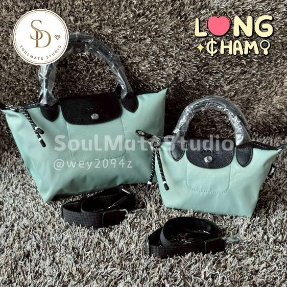 (การ์ด.ถุงกระดาษ) กระเป๋าถือ สะพายข้าง ไซส์เอส รุ่น Longchamp Le Pliage Energy S Top Handle bag พร้อมส่งครบสี รูปที่ 18