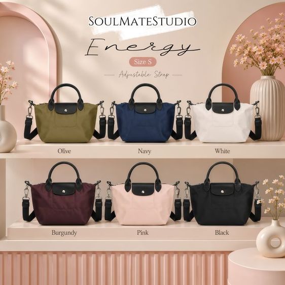 หญิง อื่นๆ อื่นๆ (การ์ด.ถุงกระดาษ) กระเป๋าถือ สะพายข้าง ไซส์เอส รุ่น Longchamp Le Pliage Energy S Top Handle bag พร้อมส่งครบสี