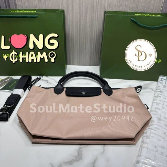 (การ์ด.ถุงกระดาษ) กระเป๋าถือ สะพายข้าง ไซส์เอส รุ่น Longchamp Le Pliage Energy S Top Handle bag พร้อมส่งครบสี รูปที่ 9