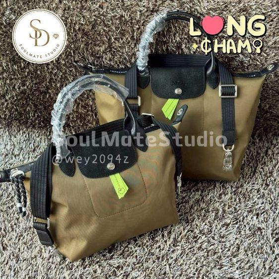 (การ์ด.ถุงกระดาษ) กระเป๋าถือ สะพายข้าง ไซส์เอส รุ่น Longchamp Le Pliage Energy S Top Handle bag พร้อมส่งครบสี รูปที่ 15