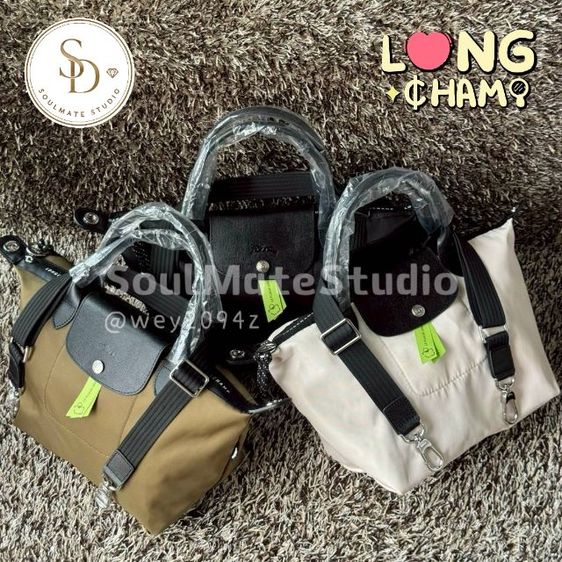 (การ์ด.ถุงกระดาษ) กระเป๋าถือ สะพายข้าง ไซส์เอส รุ่น Longchamp Le Pliage Energy S Top Handle bag พร้อมส่งครบสี รูปที่ 10