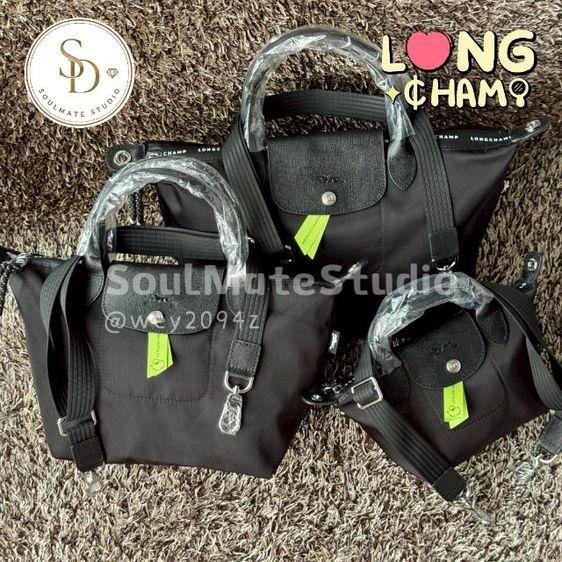 (การ์ด.ถุงกระดาษ) กระเป๋าถือ สะพายข้าง ไซส์เอส รุ่น Longchamp Le Pliage Energy S Top Handle bag พร้อมส่งครบสี รูปที่ 12