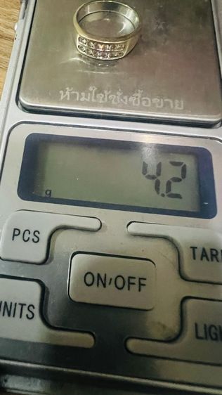 แหวนทองแท้ 18 k เพชรแท้ 12 เม็ด ๆ ละประมาณ 3 ตังค์  รูปที่ 4