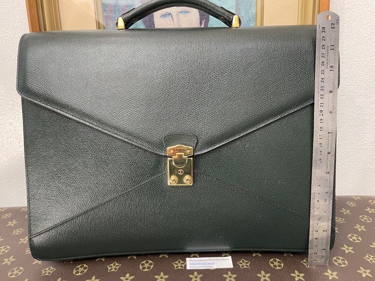กระเป๋าเอกสาร LANCEL Paris วินเทจ หนังแท้ Made in France รูปที่ 18