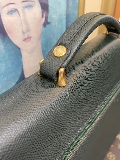 กระเป๋าเอกสาร LANCEL Paris วินเทจ หนังแท้ Made in France รูปที่ 9