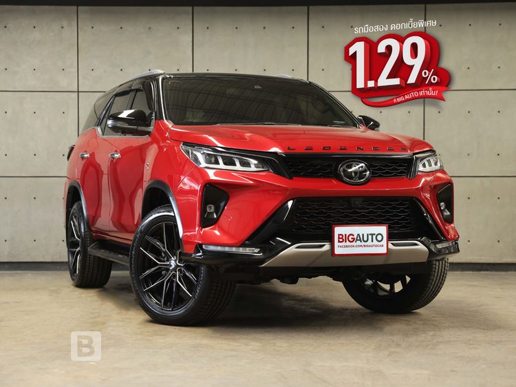 Toyota Fortuner 2021 2.8 Legender Black Top 4WD Utility-car ดีเซล ไม่ติดแก๊ส เกียร์อัตโนมัติ แดง