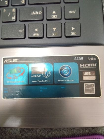 ขายถูกโน๊ตบุ๊ค Asus A45v series cpu core i7 ลง window ใหม่ล่าสุด เครื่องปกติใช้อยู่ประจำ เปลี่ยนเครื่องใหม่เลยขาย รูปที่ 3