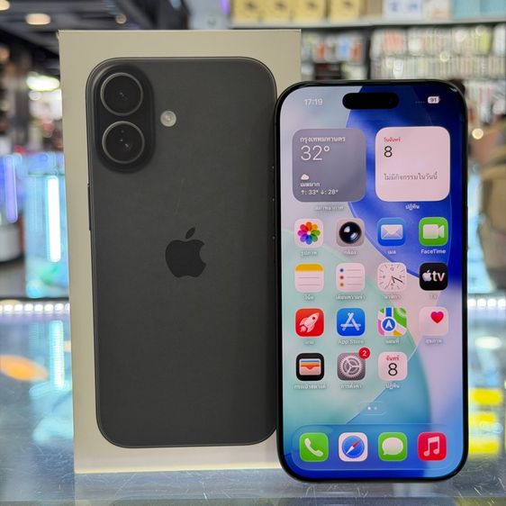 256 GB iPhone17 256GB สีดำ เครื่องศูนย์ สภาพสวยมากๆ สุขภาพแบต100 ประกันศูนย์ยาวๆ 🔥🔥