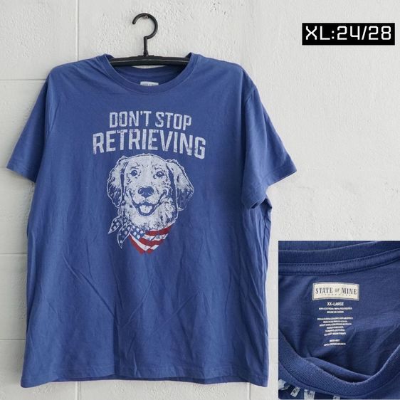 อื่นๆ อื่นๆ XL ฟ้า แขนสั้น เสื้อลายสุนัข