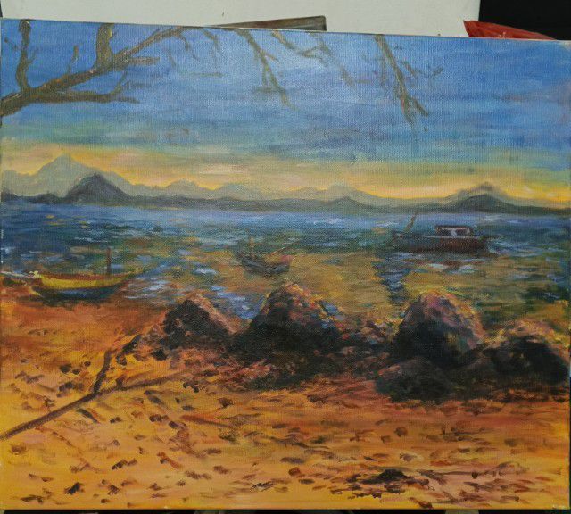 ภาพวาดทิวทัศน์สีอคิลิค ขนาด50 x 60 (เจ้าของวาดเองครับ) รูปที่ 2