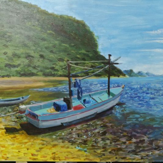 ภาพวาดทิวทัศน์สีอคิลิค ขนาด50 x 60