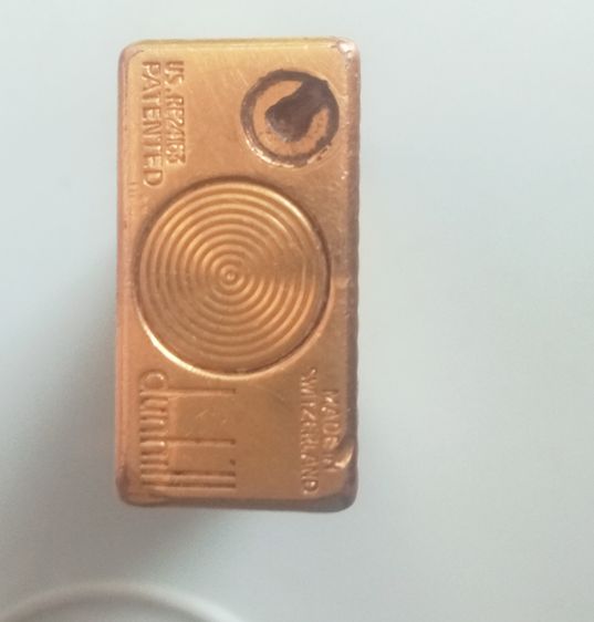 ไฟแช็กวินเทจ Dunhill Rollagas ชุบทองแท้ (Gold Plated) ลาย Barley-Cut ผลิตสวิตเซอร์แลนด์ ยุค 1970s ของแท้