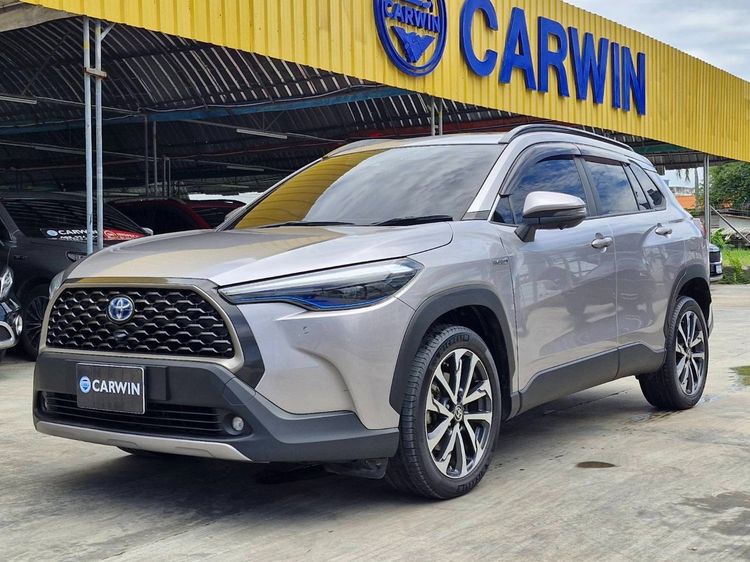 Toyota Corolla Cross 2021 1.8 Hybrid Premium Safety Utility-car ไฮบริด ไม่ติดแก๊ส เกียร์อัตโนมัติ บรอนซ์เงิน