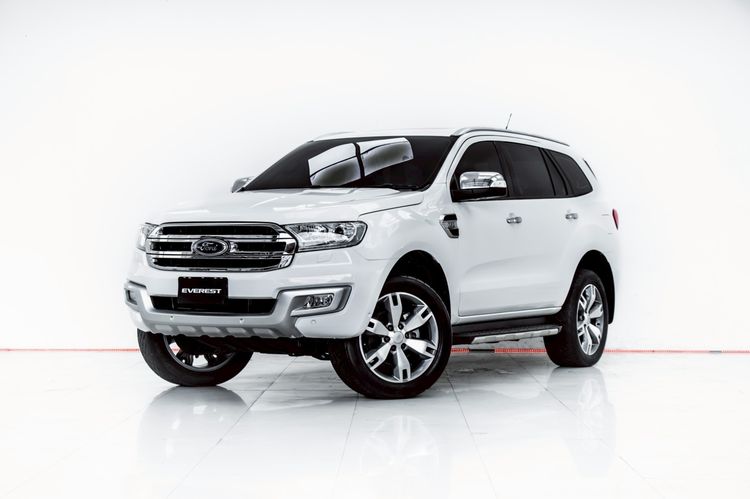 Ford Everest 2018 3.2 Titanium Plus 4WD Utility-car ดีเซล ไม่ติดแก๊ส เกียร์อัตโนมัติ ขาว