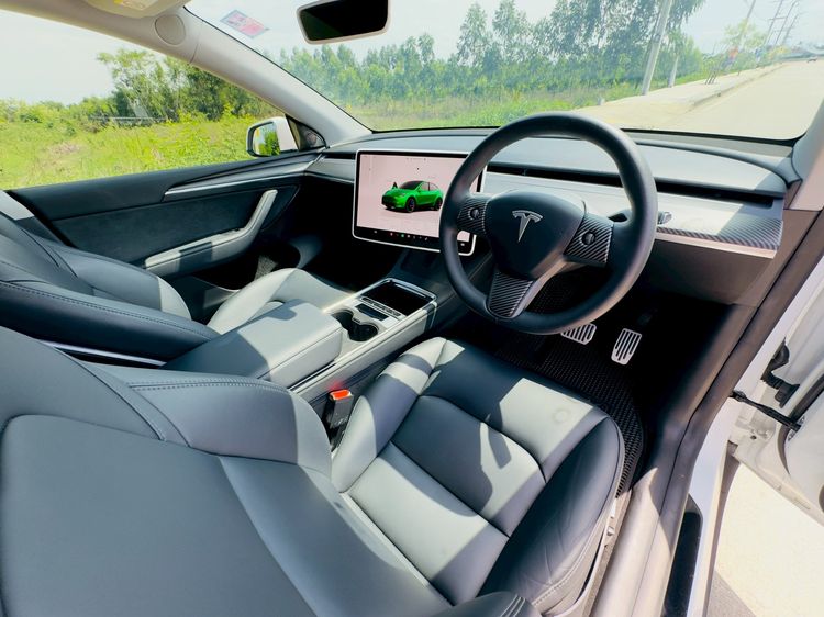 Tesla Model Y 2023 Long Range AWD Sedan ไฟฟ้า ไม่ติดแก๊ส เกียร์อัตโนมัติ ขาว รูปที่ 3