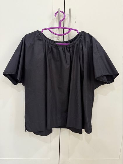 แขนสั้น EU 38 เสื้อเชิ้ตและเสื้อผู้หญิง เสื้อสีดำ