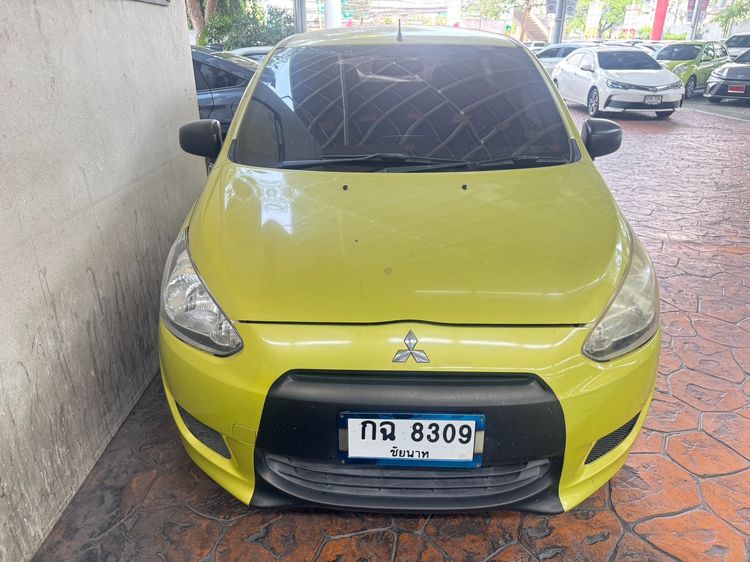 Mitsubishi Mirage 2012 1.2 GL Sedan เบนซิน ไม่ติดแก๊ส เกียร์ธรรมดา เหลือง รูปที่ 2