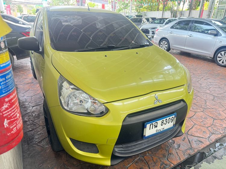 Mitsubishi Mirage 2012 1.2 GL Sedan เบนซิน ไม่ติดแก๊ส เกียร์ธรรมดา เหลือง