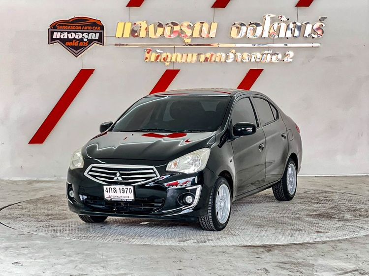 Mitsubishi Attrage 2014 1.2 GLX Sedan เบนซิน ไม่ติดแก๊ส เกียร์อัตโนมัติ ดำ