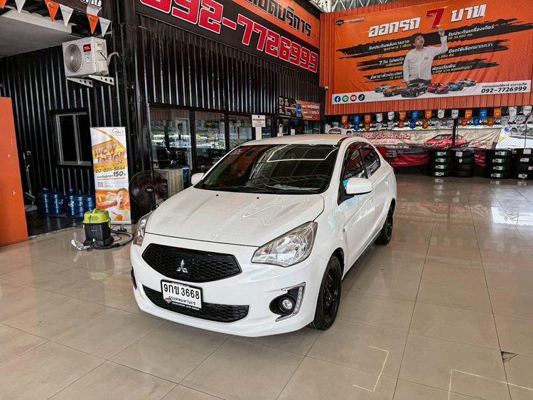 Mitsubishi Attrage 2019 1.2 GLX Sedan เบนซิน ไม่ติดแก๊ส เกียร์อัตโนมัติ ขาว